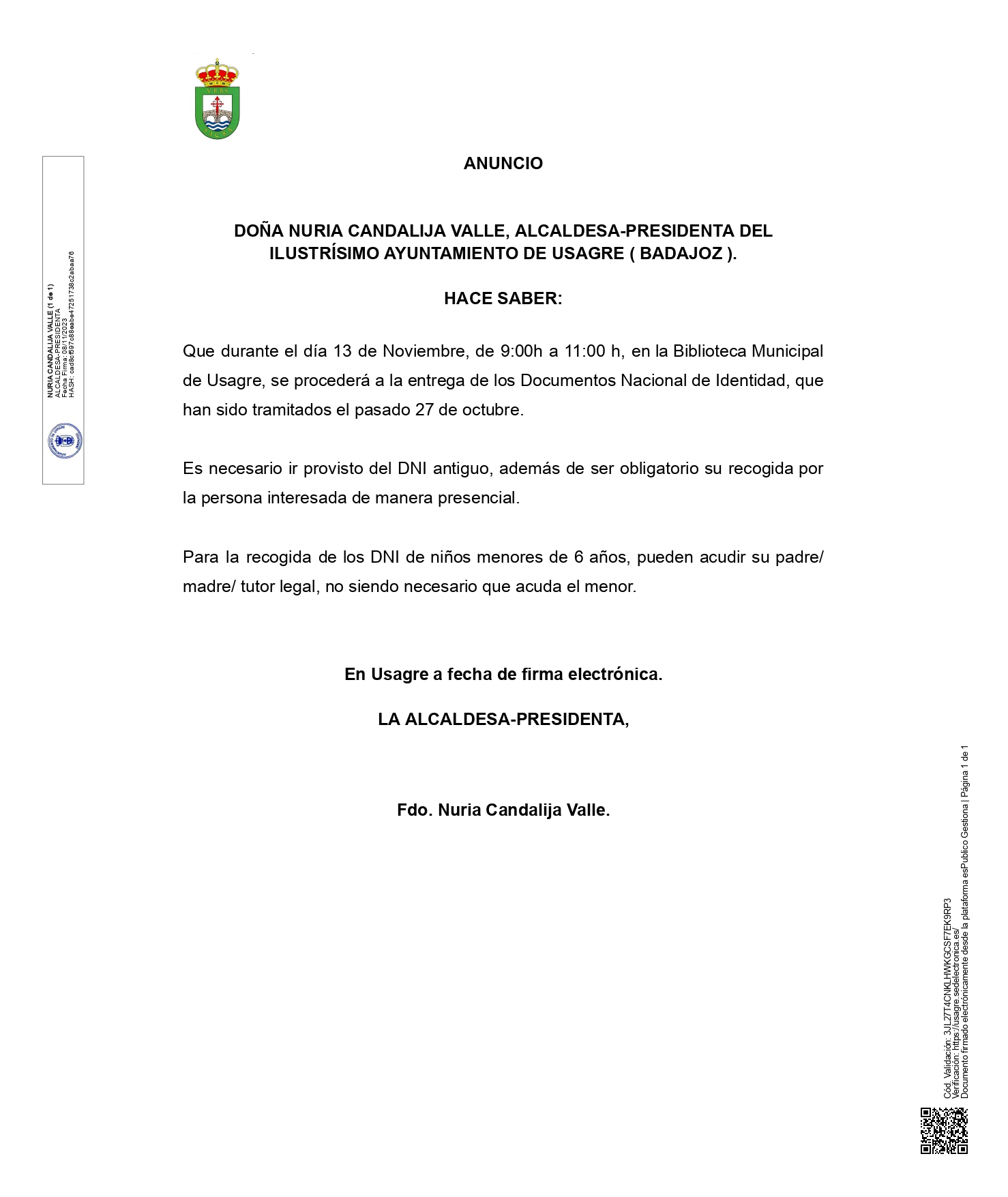 Granja de Torrehermosa Informa - Servicio de comunicación vía web  proporcionado por Bandomovil