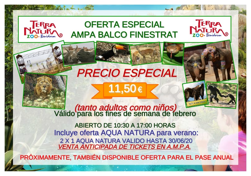 AMPA - Oferta Especial Terra Natura/Aqua Natura Benidorm